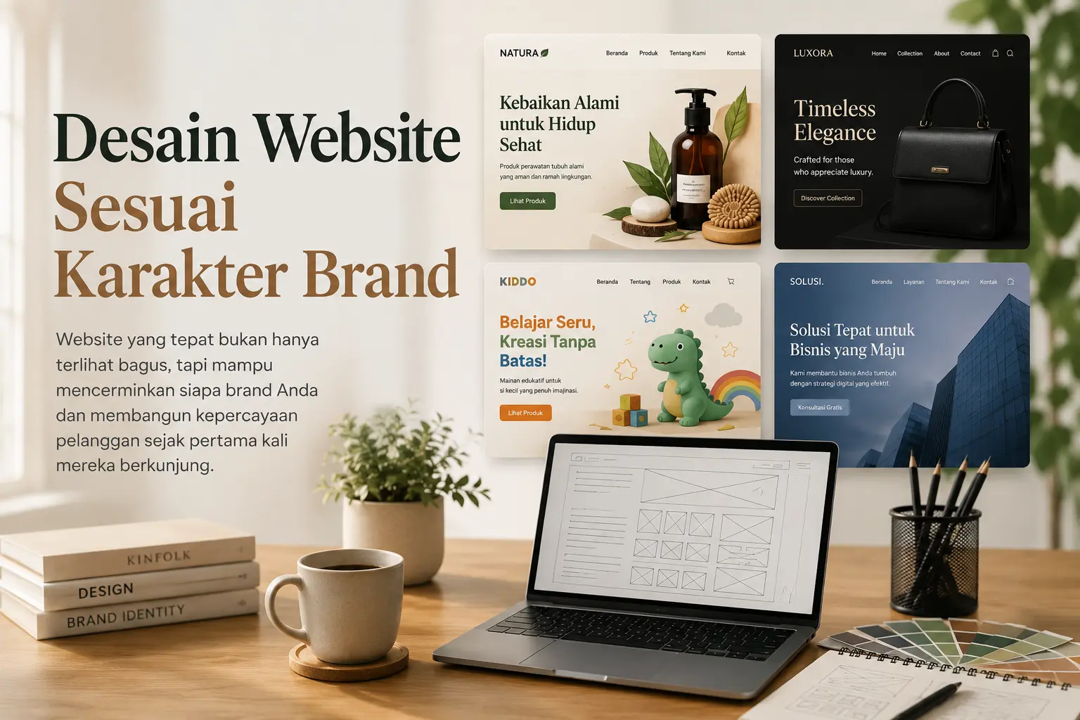 desain website sesuai brand